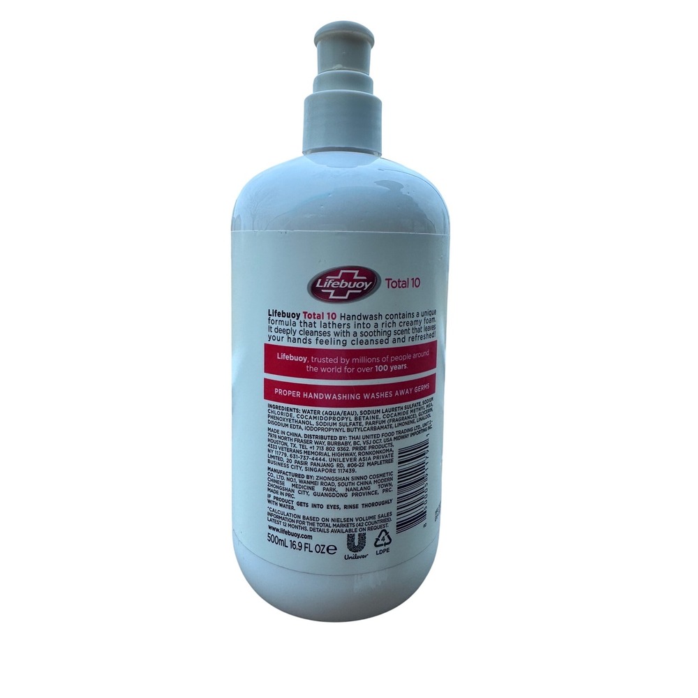 Lifebuoy NEW Total 10 Handwash – 500 ml (16.9 FL OZ) - Picture 3 of 4